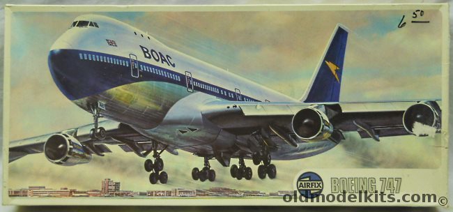 Airfix 1/144 Boeing 747 BOAC Jumbo Jet, 08170-2 plastic model kit